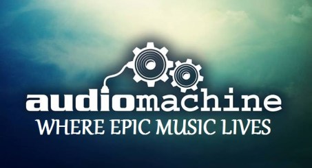 audiomachine logo & tagline.blue sea